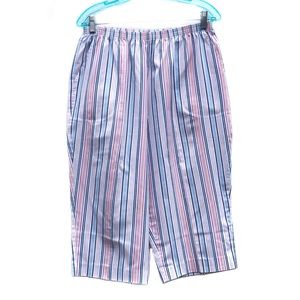 Blair Striped Lightweight Comfy Scrub Rainbow Color Comfortable Pants EUC 16